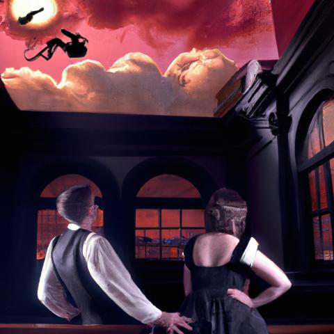 Poster for "Haunting Hearts on Halloween Night."